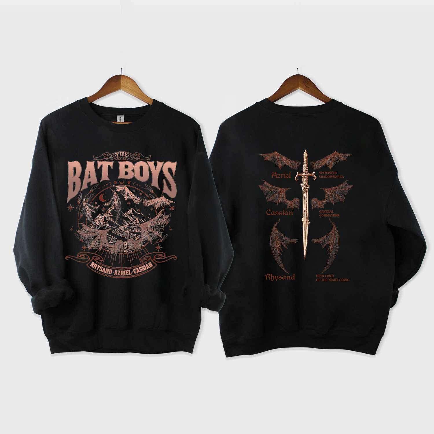 Vintage The Bat Boys Acotar Sweatshirt, The Bat Boys Comfort Colors Shirt, The Night Court Shirt, Rhysand Cassian Azriel, Bookish Merch